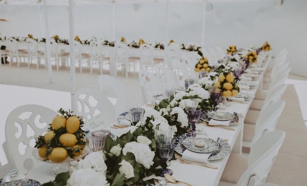 Lemon luxury wedding in Greece and Italy - Tablescape 