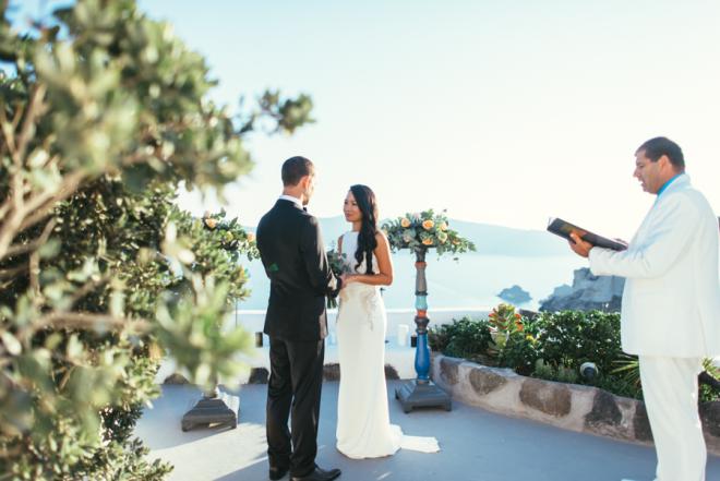 Elegant intimate wedding in Santorini | Tie the Knot in Santorini ...